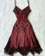 Gorgeous A Line Spaghetti Straps Black Tulle Tea Length Prom Dresses Evening Dress HZ1024