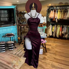 Elegant Sleeveless Midi Dress Backless High Fork Club Evening Prom Dresses HZ1024
