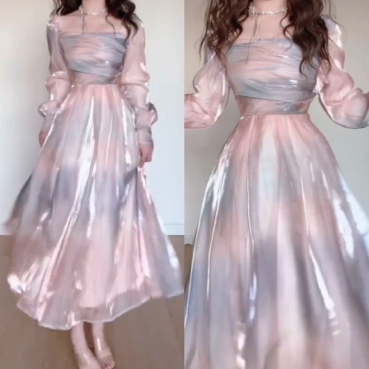 Classy A Line Square Neckline Pink Prom Dresses Evening Dress HZ1024