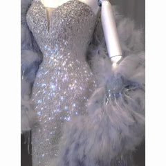 Pretty Mermaid Sweetheart Sequin Long Evening Dress Prom Dresses Birthday Outfits HZ1024