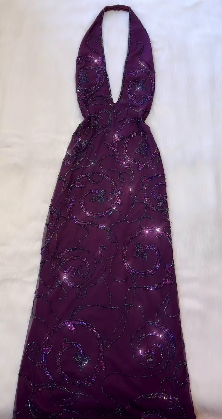 Pretty A Line Halter Sleeveless Grape Beads Long Prom Dress Evening Dresses HZ1024