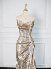 Pretty Mermaid Sweetheart Sequin Long Prom Dresses Party Evening Dress HZ1024