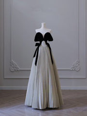 Pretty Ball Gown Off The Shoulder Black Velvet Long Prom Dresses Party Evening Dress HZ1024