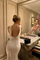 Formal Mermaid Satin Long Prom Dress, Evening Dress HZ1024