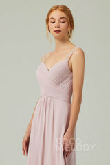 A-Line Floor Length Chiffon Bridesmaid Dress CB0316