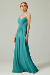 A-Line Floor Length Chiffon Bridesmaid Dress CB0316