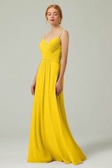A-Line Floor Length Chiffon Bridesmaid Dress CB0316