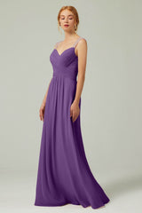 A-Line Floor Length Chiffon Bridesmaid Dress CB0316