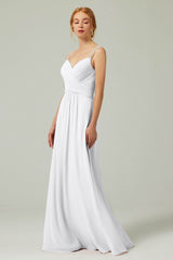 A-Line Floor Length Chiffon Bridesmaid Dress CB0316