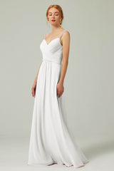 A-Line Floor Length Chiffon Bridesmaid Dress CB0316