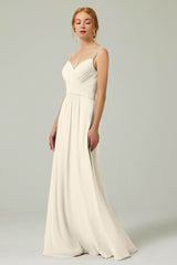 A-Line Floor Length Chiffon Bridesmaid Dress CB0316
