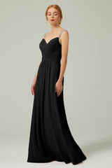 A-Line Floor Length Chiffon Bridesmaid Dress CB0316
