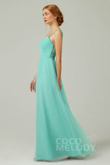 A-Line Floor Length Tulle Bridesmaid Dress CB0325