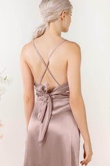 Sheath Luxe Satin Bridesmaid Dress Formal Dresses CB0507