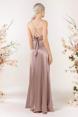 Sheath Luxe Satin Bridesmaid Dress Formal Dresses CB0507