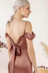 Trumpet Luxe Satin Bridesmaid Dress Formal Dresses CB0509