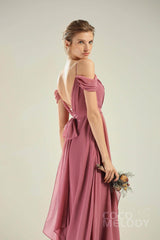 A-Line Floor Length Chiffon/Lace Bridesmaid Dress CB0628