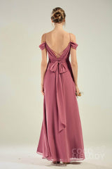 A-Line Floor Length Chiffon/Lace Bridesmaid Dress CB0628