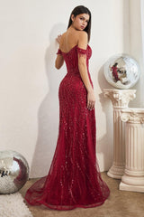 Cinderella Divine CD0203 Off Shoulder Formal Corset Dress