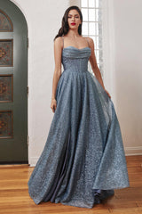Cinderella Divine CD252C Spaghetti Strap Prom Dress