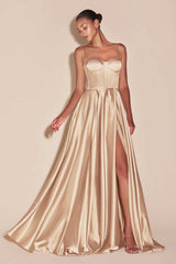 Cinderella Divine CD337 A Line Prom Long Dress