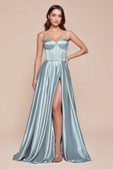 Cinderella Divine CD337 A Line Prom Long Dress