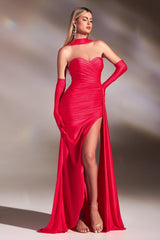 Cinderella Divine CD886 Strapless Long Fitted Prom Dress