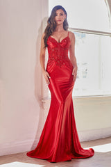 Cinderella Divine CDS450 Fitted Prom Long Dress