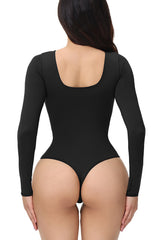 Black Long Sleeves Bodysuit Shapewear