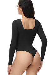 Black Long Sleeves Bodysuit Shapewear