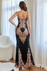 Rose Pink Mermaid Sequins Prom Dress
