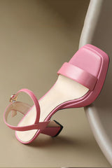 Black Open Toe High Heeled Sandal