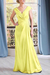 A-Line Floor Length Chiffon Mother Dress CM0076