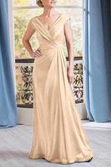 A-Line Floor Length Chiffon Mother Dress CM0076