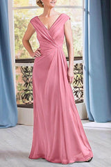 A-Line Floor Length Chiffon Mother Dress CM0076
