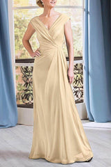 A-Line Floor Length Chiffon Mother Dress CM0076