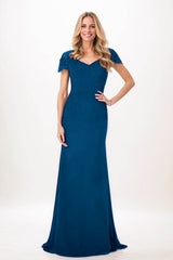 Trumpet-Mermaid Maxi Chiffon Mother Of The Bride Dress CM0321