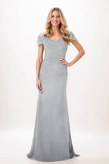 Trumpet-Mermaid Maxi Chiffon Mother Of The Bride Dress CM0321