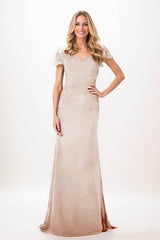 Trumpet-Mermaid Maxi Chiffon Mother Of The Bride Dress CM0321