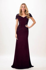 Trumpet-Mermaid Maxi Chiffon Mother Of The Bride Dress CM0321