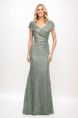 Sheath Maxi Elastic Satin Mother Of The Bride Dress CM0325