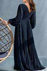 A Line V Neck Mother of the Bride Dresses with Ruched CM0367