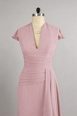 Sheath Column V Neck Short Sleeves Floor Length Mother Dresses CM0377