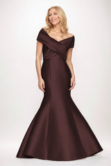 Trumpet-Mermaid Maxi Satin Mother of the Bride Dresses CM0407