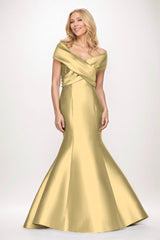 Trumpet-Mermaid Maxi Satin Mother of the Bride Dresses CM0407