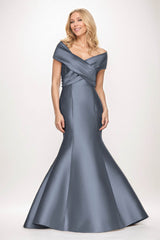 Trumpet-Mermaid Maxi Satin Mother of the Bride Dresses CM0407