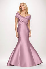 Trumpet-Mermaid Maxi Satin Mother of the Bride Dresses CM0407
