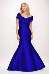 Trumpet-Mermaid Maxi Satin Mother of the Bride Dresses CM0407