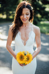 Spaghetti Straps Floor-Length Wedding Dresses