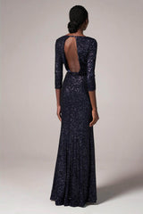Sheath-Column Floor Length Sequined Dress CS0293